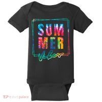 Summer Vibes Tie Dye Summer Vacation Baby Bodysuit thumb 0