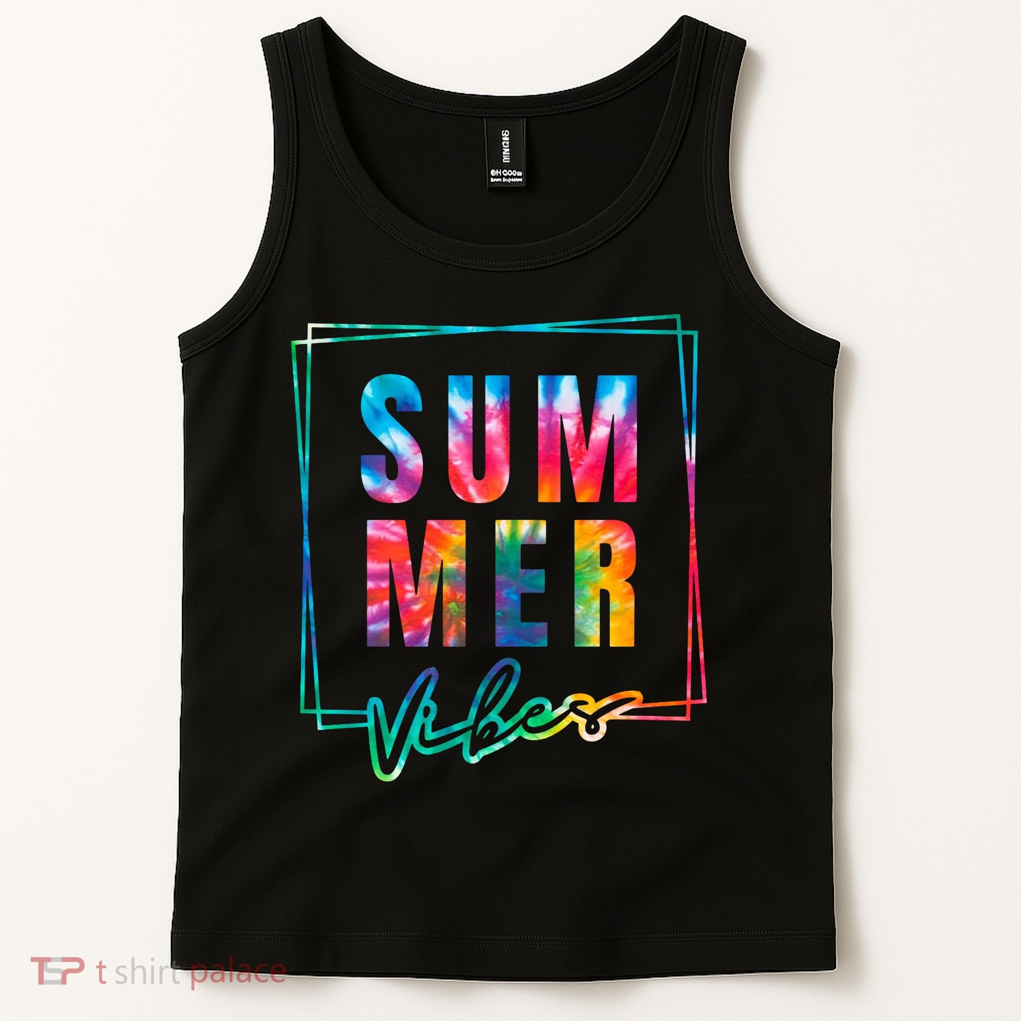 Summer Vibes Tie Dye Summer Vacation Tank Top