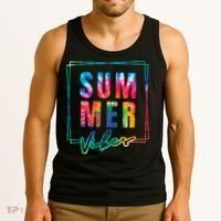 Summer Vibes Tie Dye Summer Vacation Tank Top thumb 3