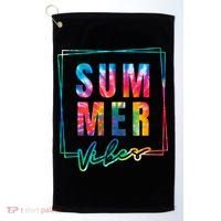 Summer Vibes Tie Dye Summer Vacation Golf Towel thumb 0
