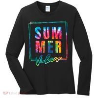 Summer Vibes Tie Dye Summer Vacation Women's Long Sleeve Shirt thumb 0