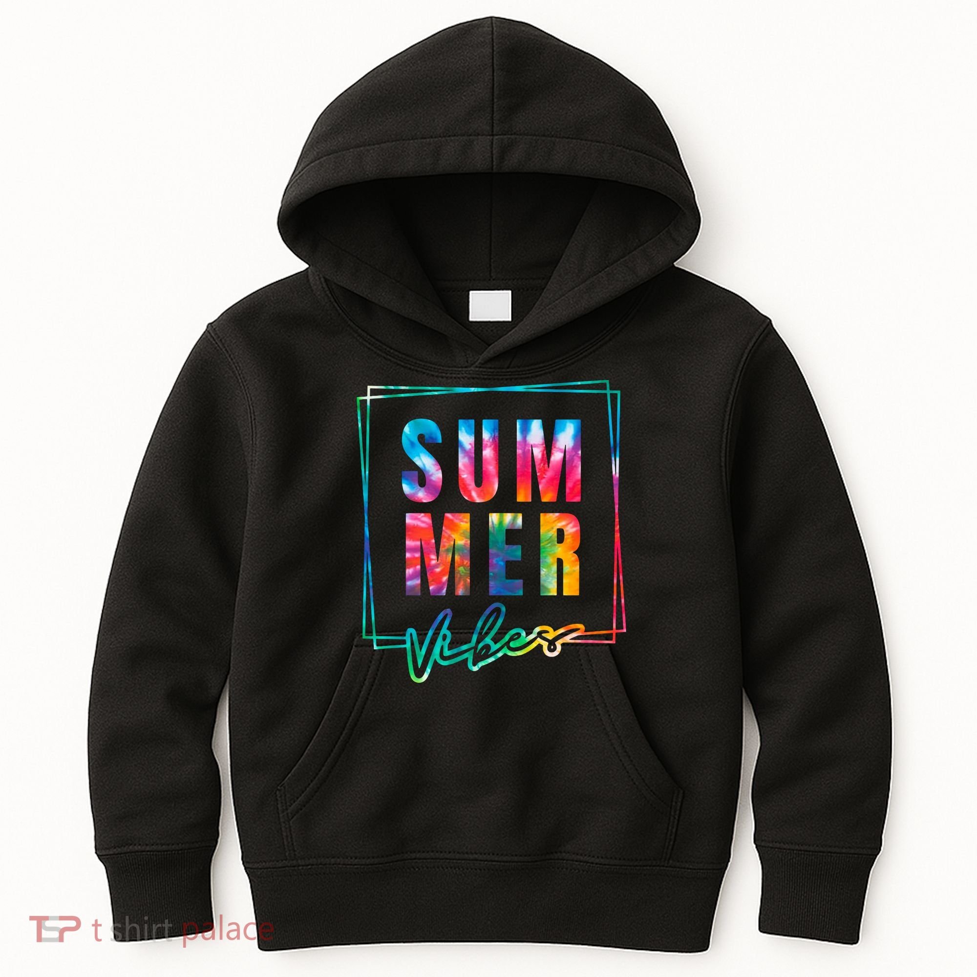 Summer Vibes Tie Dye Summer Vacation Kids Hoodie