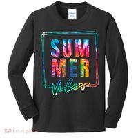 Summer Vibes Tie Dye Summer Vacation Kids Long Sleeve Shirt thumb 0