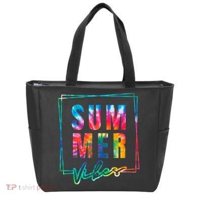 Summer Vibes Tie Dye Summer Vacation Tote Bag