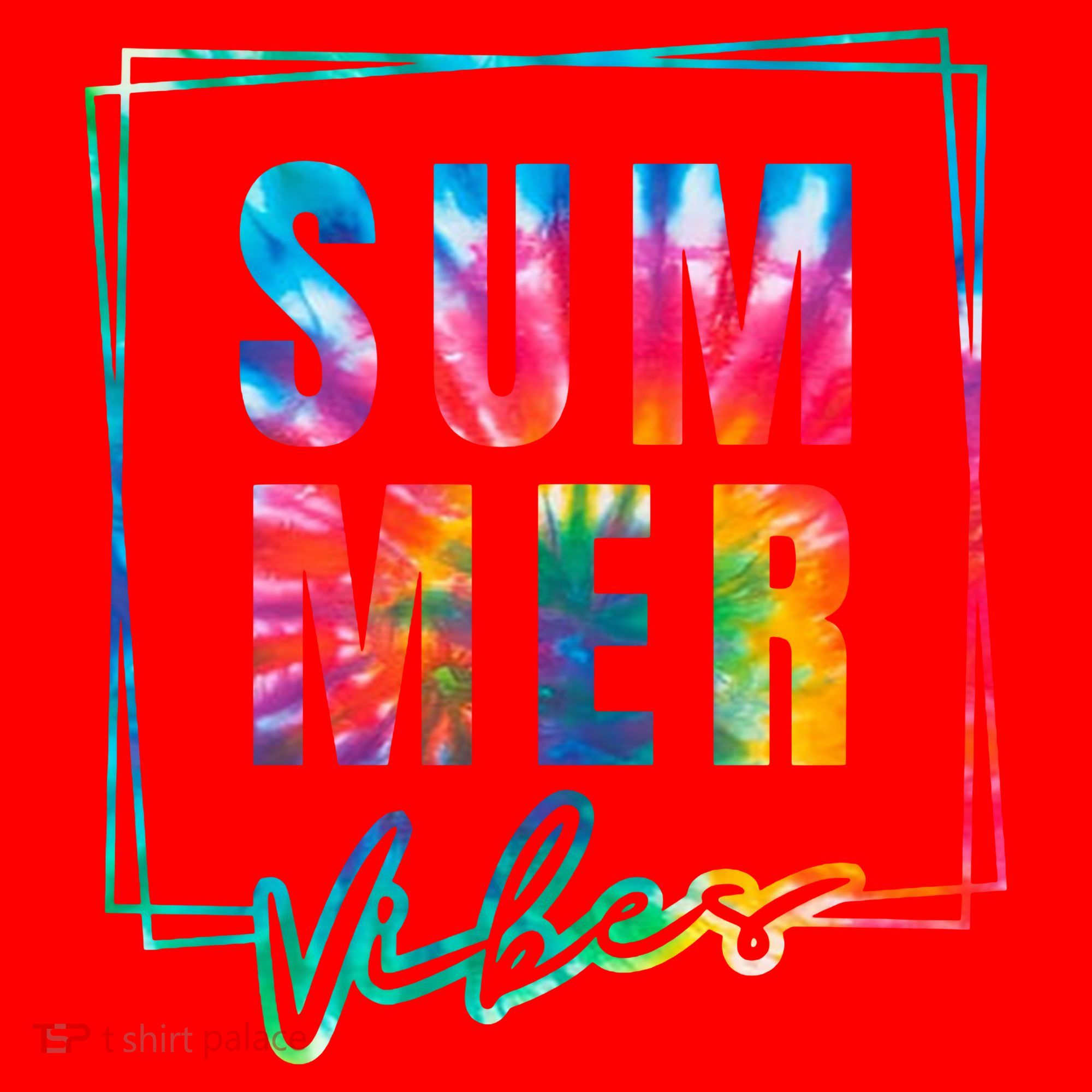 Summer Vibes Tie Dye Summer Vacation Santa Hat