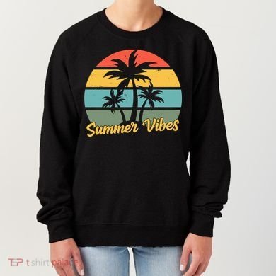 Summer Vibes Tropical Retro Sunset Women's Sweatshirt