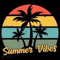 Summer Vibes Tropical Retro Sunset Apron thumb 3