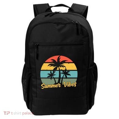 Summer Vibes Tropical Retro Sunset Backpack