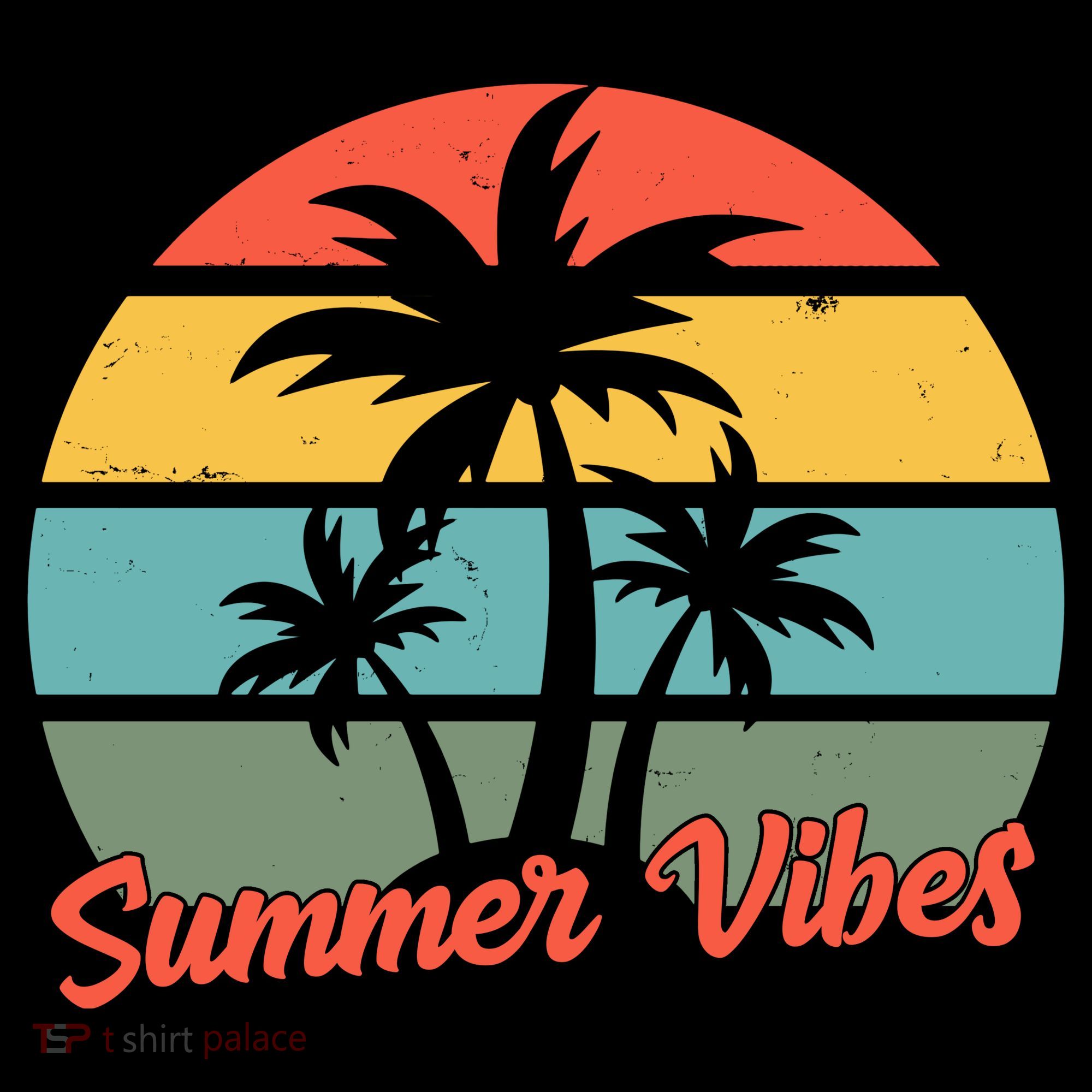 Summer Vibes Tropical Retro Sunset Coffee Mug