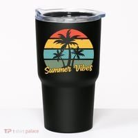 Summer Vibes Tropical Retro Sunset Tumbler thumb 0