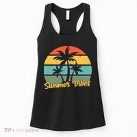 Summer Vibes Tropical Retro Sunset Women's Tank Top thumb 0