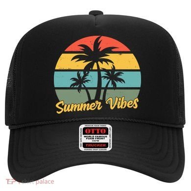 Summer Vibes Tropical Retro Sunset Hat