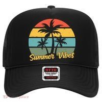 Summer Vibes Tropical Retro Sunset Hat thumb 0