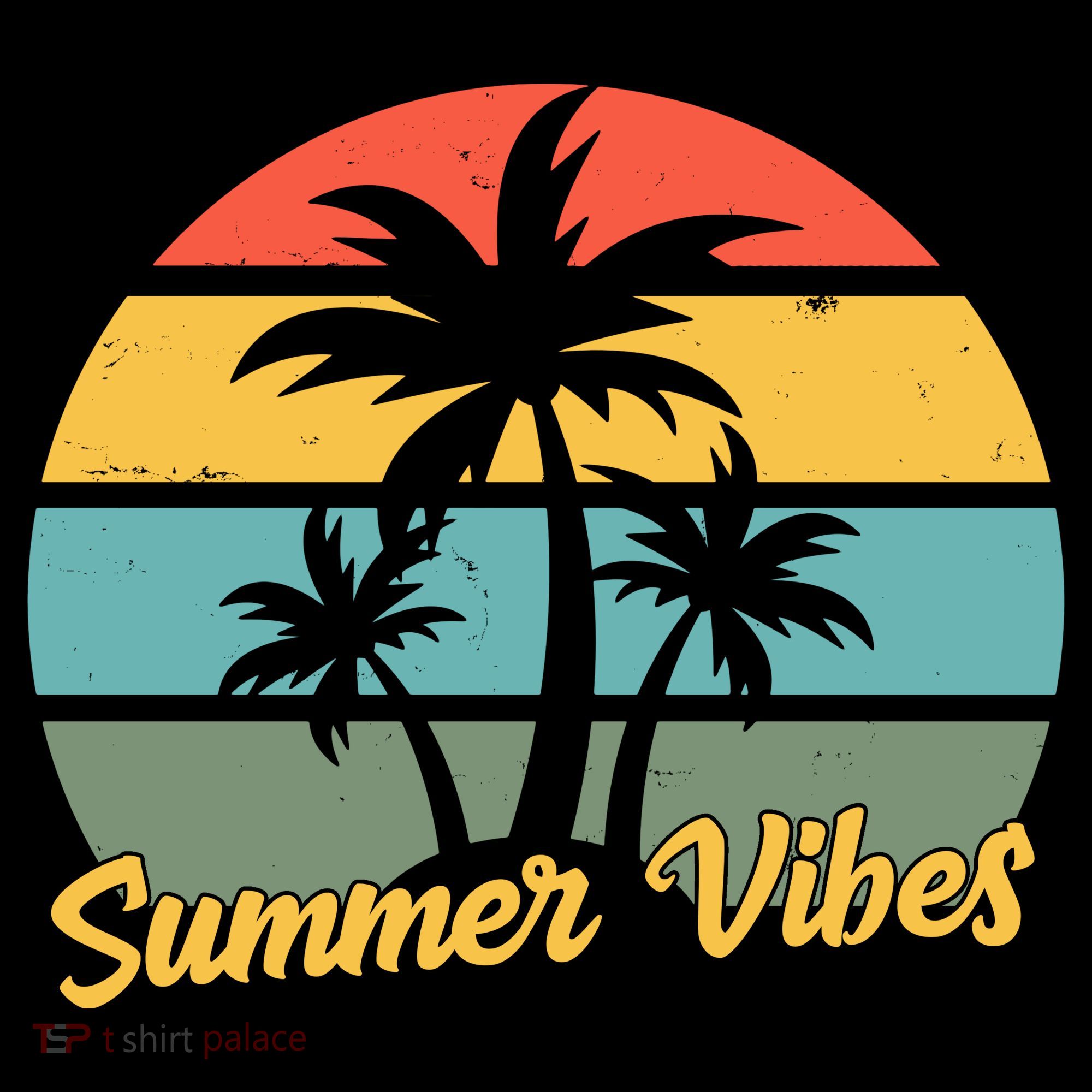 Summer Vibes Tropical Retro Sunset Visor