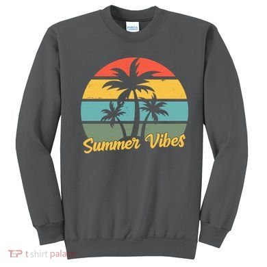 Summer Vibes Tropical Retro Sunset Sweatshirt