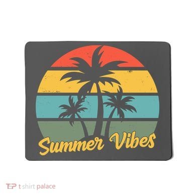 Summer Vibes Tropical Retro Sunset Mousepad