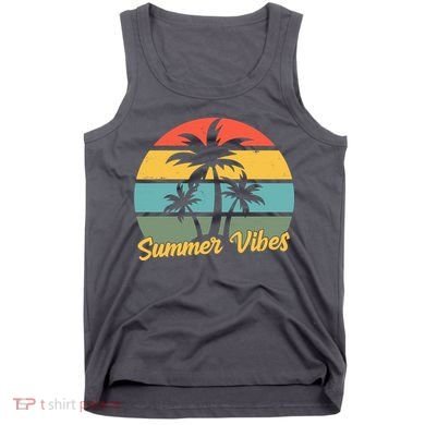 Summer Vibes Tropical Retro Sunset Tank Top