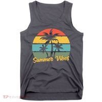 Summer Vibes Tropical Retro Sunset Tank Top thumb 0