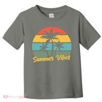 Summer Vibes Tropical Retro Sunset Toddler T-Shirt thumb 0