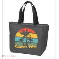 Summer Vibes Tropical Retro Sunset Tote Bag thumb 3