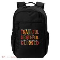 So Very Thankful Incredibly Grateful Unbelievably Blessed Thanksgiving Quote Backpack thumb 0