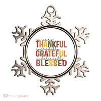 So Very Thankful Incredibly Grateful Unbelievably Blessed Thanksgiving Quote Ornament thumb 0