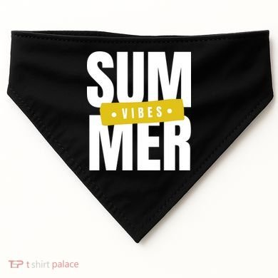 Summer Vibes Vacation USA-Made Doggie Bandana