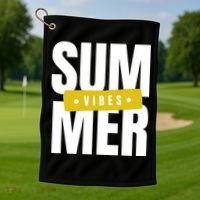 Summer Vibes Vacation Golf Towel thumb 1