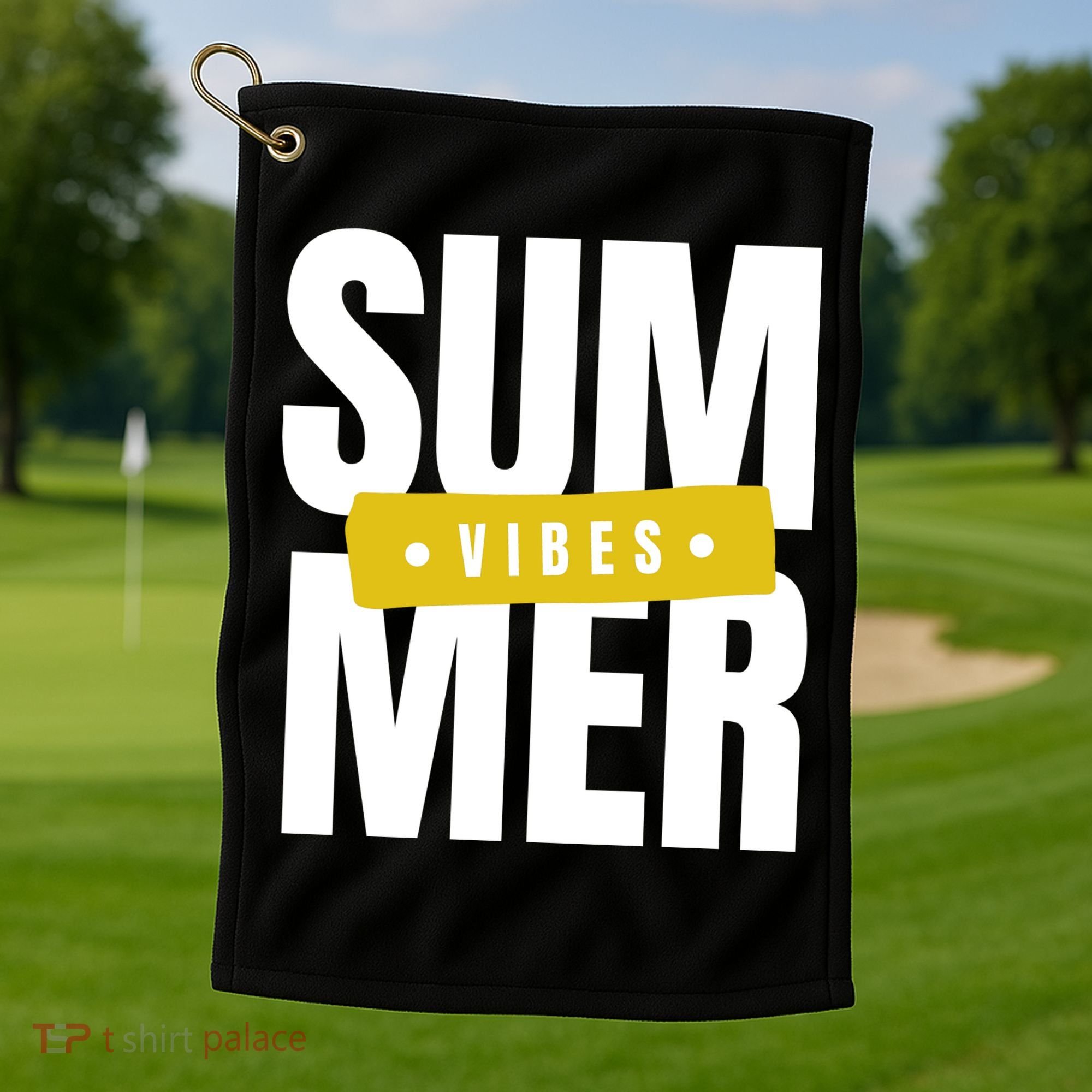Summer Vibes Vacation Golf Towel