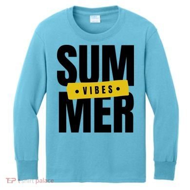 Summer Vibes Vacation Kids Long Sleeve Shirt