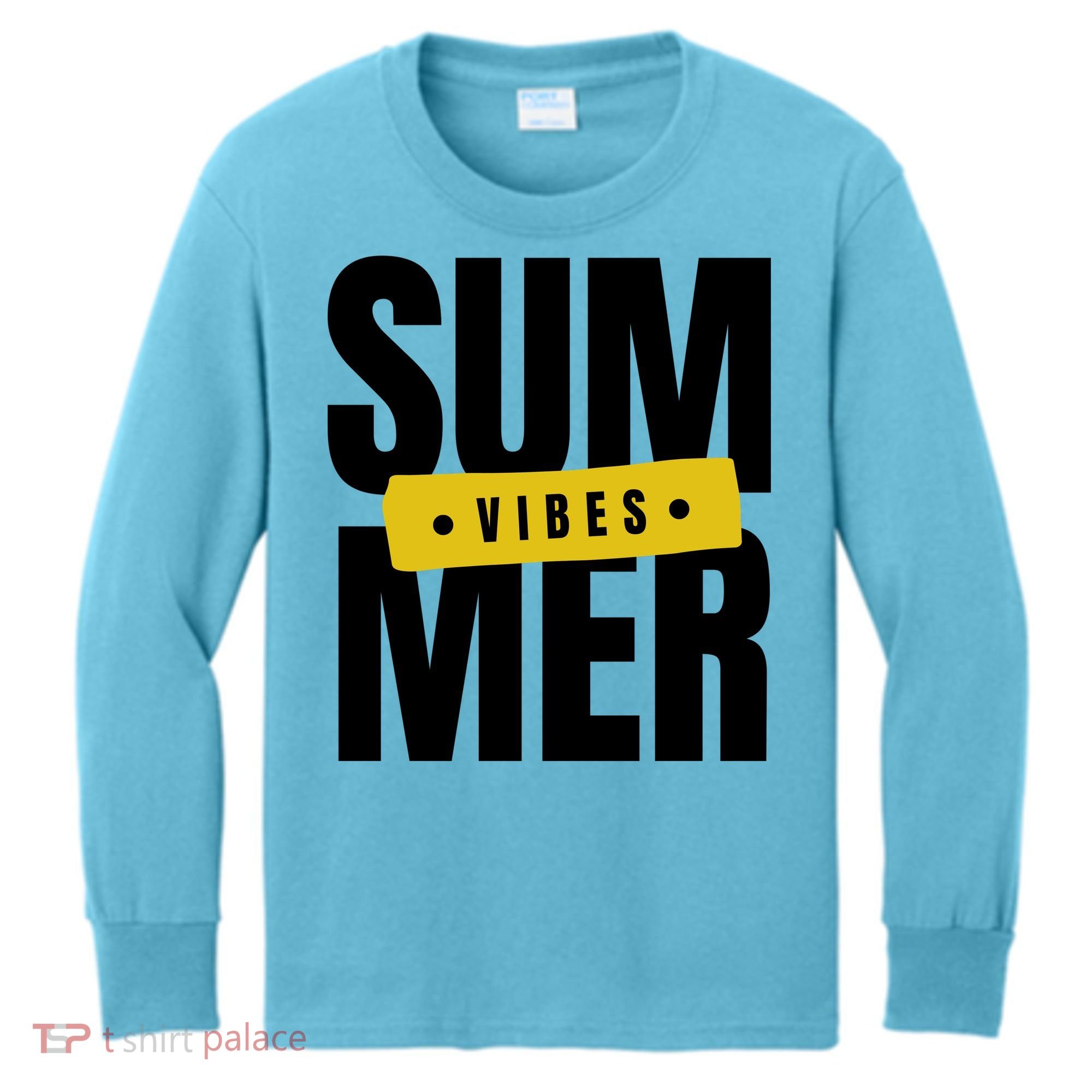 Summer Vibes Vacation Kids Long Sleeve Shirt