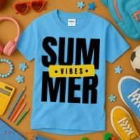 Summer Vibes Vacation Kids T-Shirt thumb 3