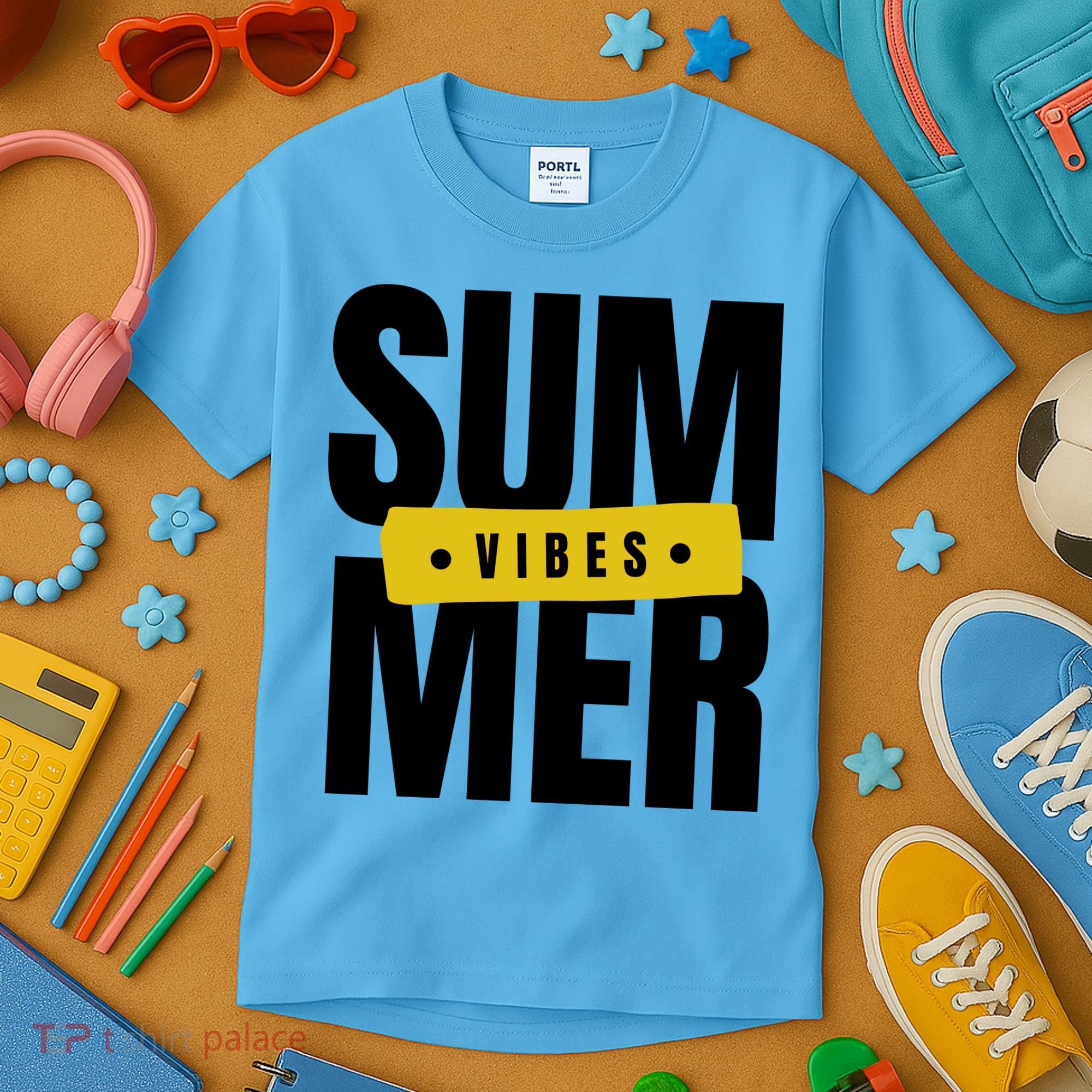 Summer Vibes Vacation Kids T-Shirt
