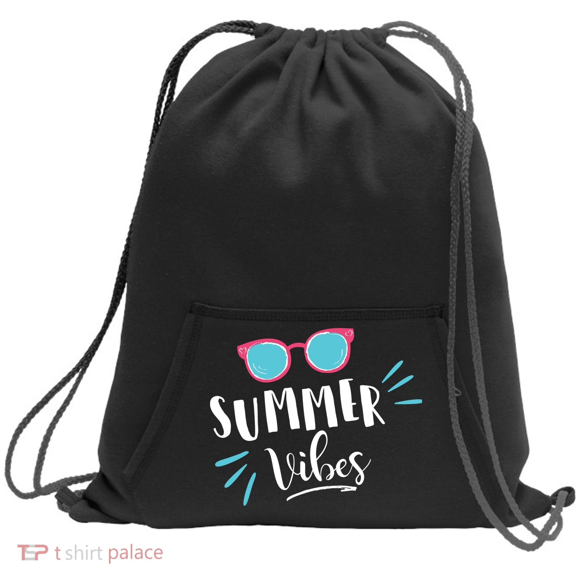 Summer Vibes Vacation Fun Sweatshirt Cinch Pack Bag