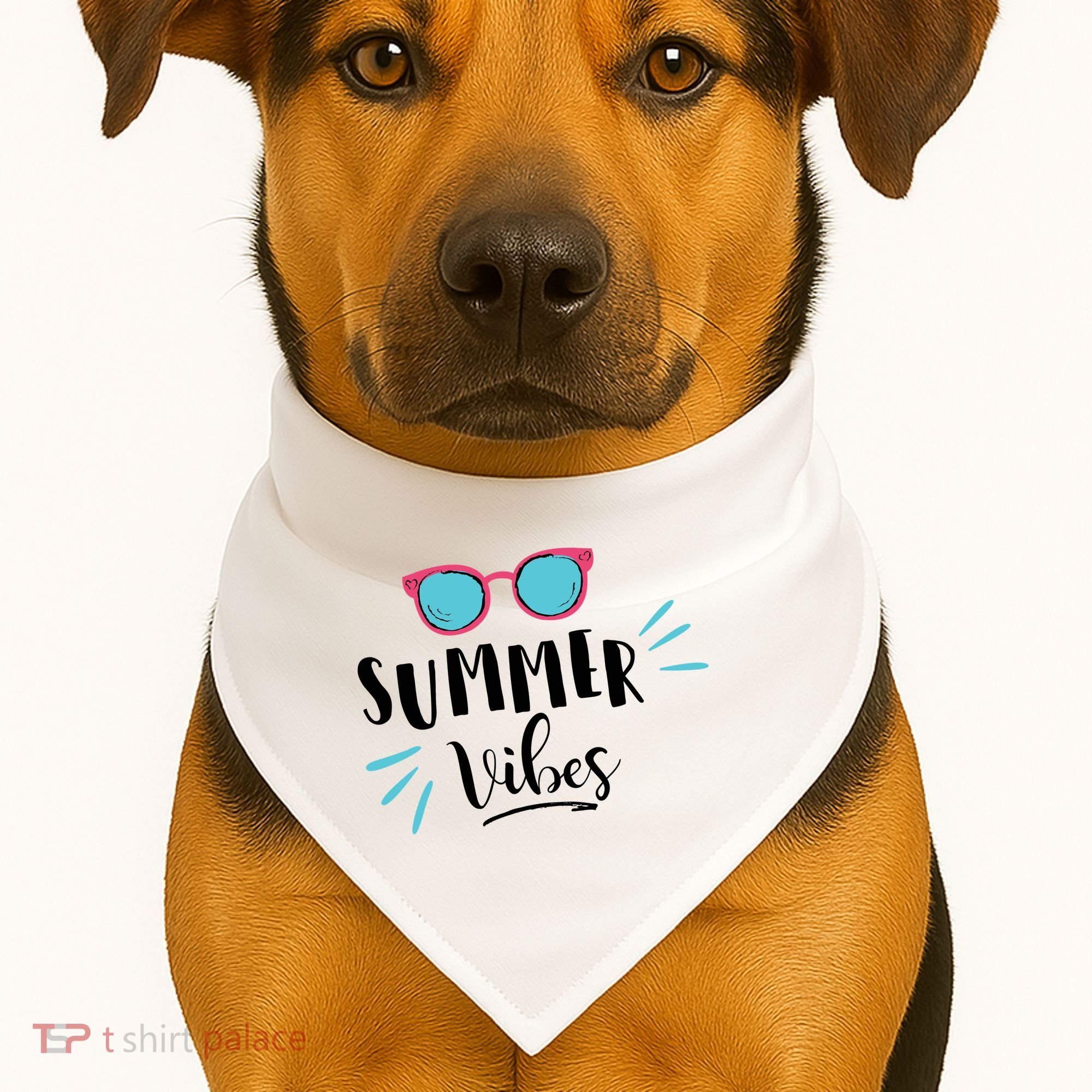 Summer Vibes Vacation Fun USA-Made Doggie Bandana
