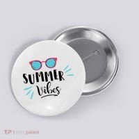 Summer Vibes Vacation Fun Button thumb 0