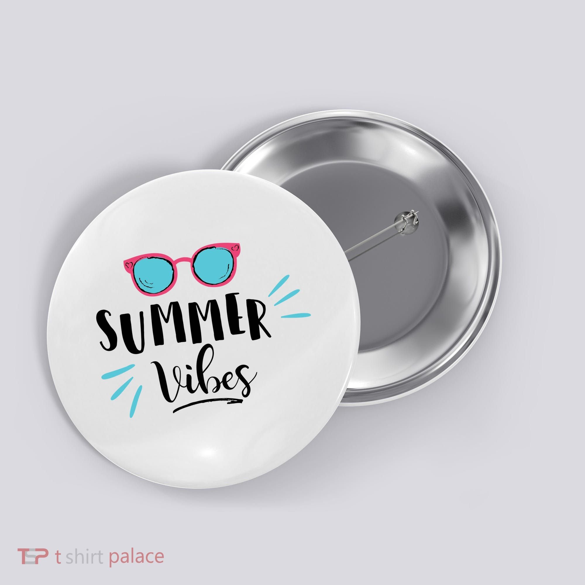 Summer Vibes Vacation Fun Button