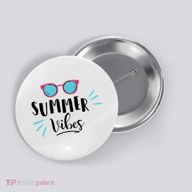 Summer Vibes Vacation Fun Button