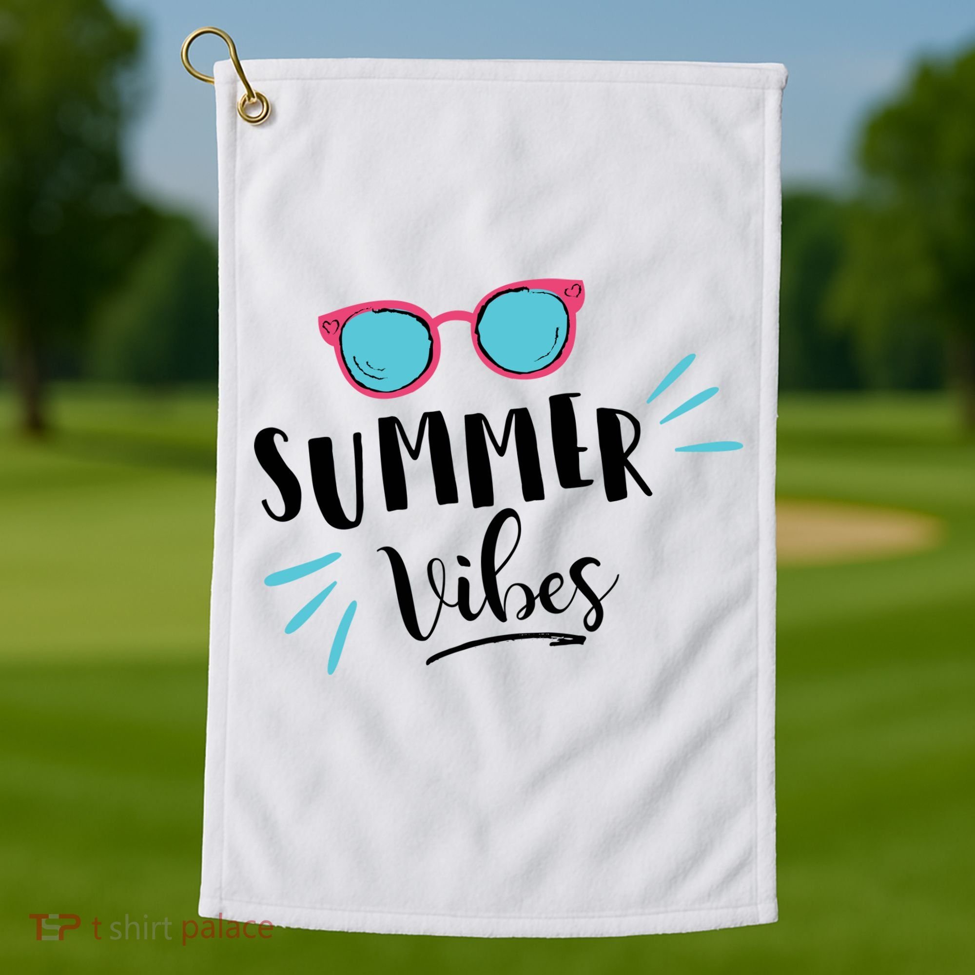 Summer Vibes Vacation Fun Golf Towel