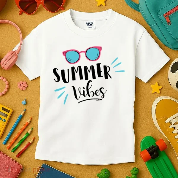 Summer Vibes Vacation Fun Kids T-Shirt