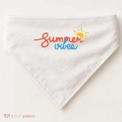 Summer Vibes Vacation Fun USA-Made Doggie Bandana