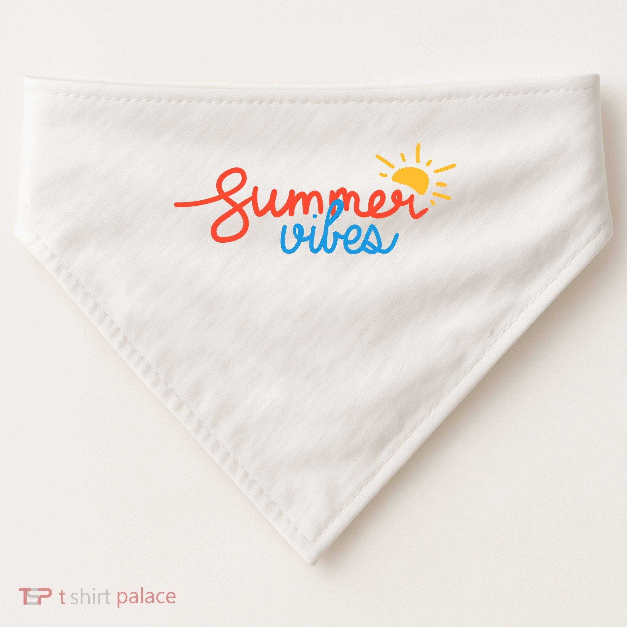 Summer Vibes Vacation Fun USA-Made Doggie Bandana