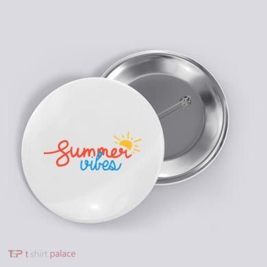Summer Vibes Vacation Fun Button
