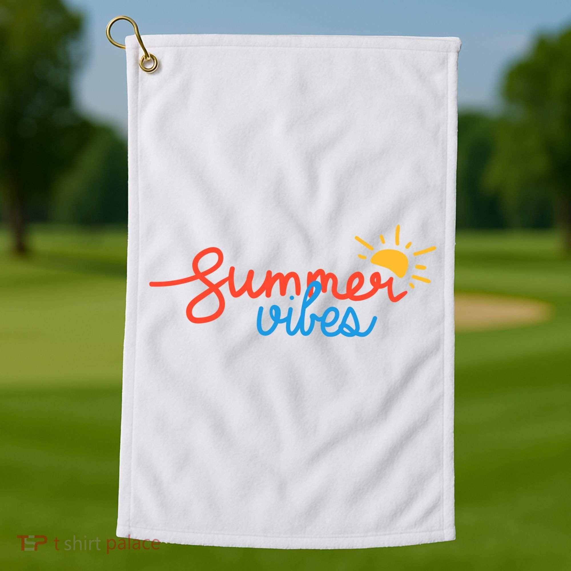 Summer Vibes Vacation Fun Golf Towel