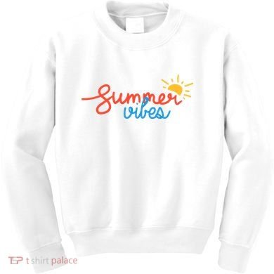 Summer Vibes Vacation Fun Kids Sweatshirt