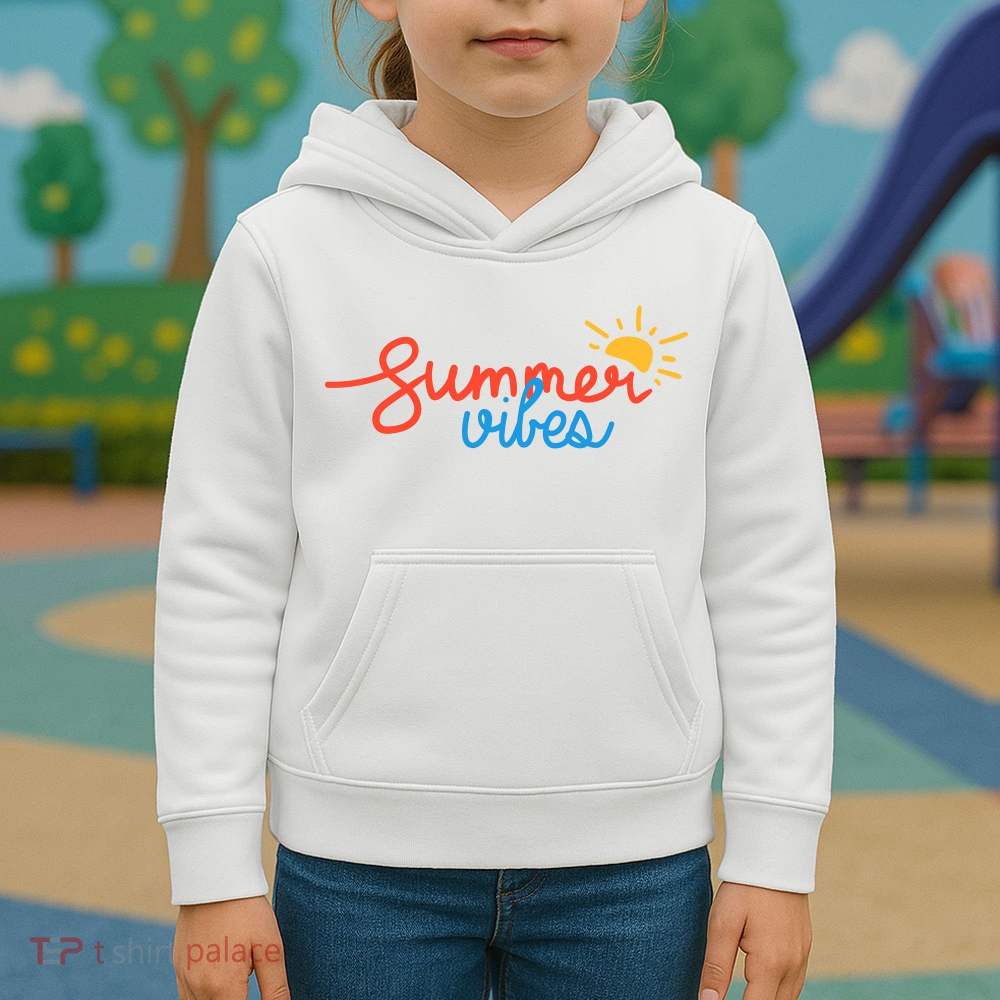 Summer Vibes Vacation Fun Kids Hoodie
