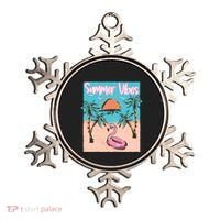 Summer Vibes Vacay Beach Flamingo Vacation Gift Ornament thumb 0