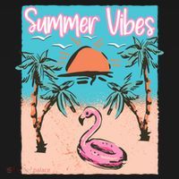 Summer Vibes Vacay Beach Flamingo Vacation Gift Ornament thumb 1