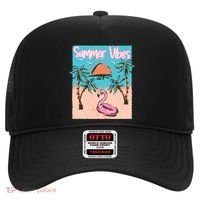 Summer Vibes Vacay Beach Flamingo Vacation Gift Hat thumb 0