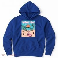 Summer Vibes Vacay Beach Flamingo Vacation Gift Hoodie thumb 0